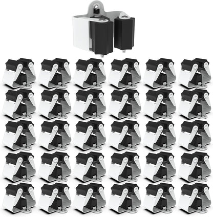 3-H Broom Holder Wall Mount 12 Pack, Heavy Duty Stainless Steel Mop and Broom Organizer Clips, Strong Grip Wall Mount Holders for Garage, Garden, Laundry Room & Utility Closet, Black