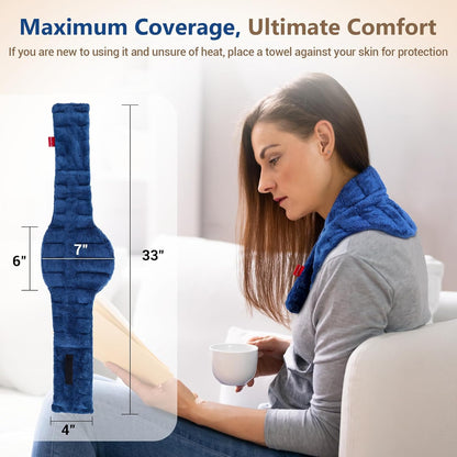 Comfytemp Microwavable Moist Heating Pad for Neck and Shoulders, 33" x 4"