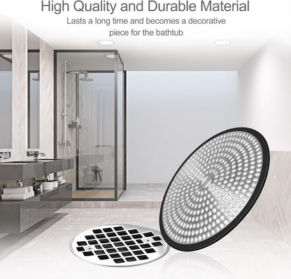 LEKEYE Shower Drain Hair Catcher/Strainer/Stainless Steel and Silicone