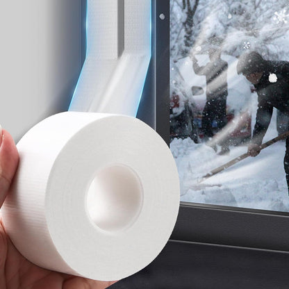 Qoqooice Transparent Window Weather Sealing Tape 2 Inch x 33 FT Weather Stripping Residue-Free Clear Window Insulation Tape for Doors Windows and Shower Glass Gaps
