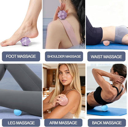 3-Piece Silicone Lacrosse Ball Set for Deep Tissue and Trigger Points - Smooth, Textured, and Spiky Massage Balls for Myofascial Release, Muscle Knots & Plantar Fasciitis