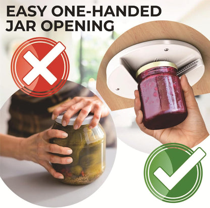 Under Cabinet Jar Opener for Seniors & Arthritis | One-Hand Operation, Auto-Fits 0.6-4.7"