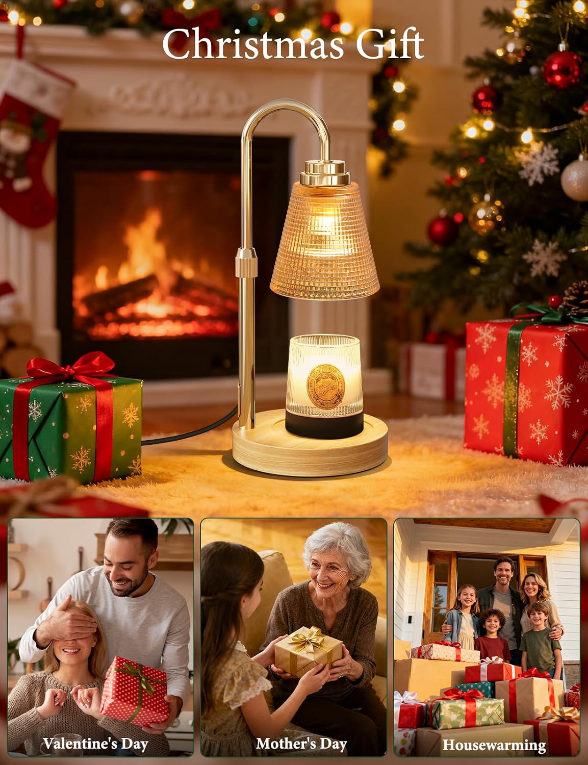 Candle Warmer Lamp with Timer Dimmer, Home Decor for Birthday Gifts Women
