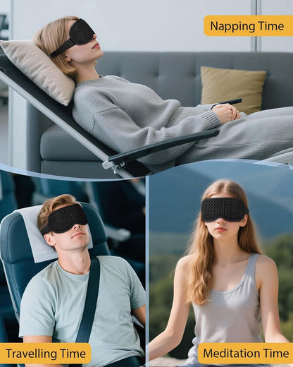 Sleep Eye Mask for Side Sleeper with 3D Contoured Cup