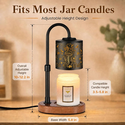Dimmable Candle Warmer Lamp with Timer Adjustable Height for Scented Jar Candles Electric Candle Wax Melt Warmer for Home Decor Christmas Birthday Gifts for Women Mom(Hummingbird)