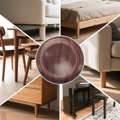 Piano Caster Cups Furniture Pads Upright Piano Caster Cups Wood Coasters Cups Floor Protectors for Furniture Furniture Floor Protectors (Walnut, 4)
