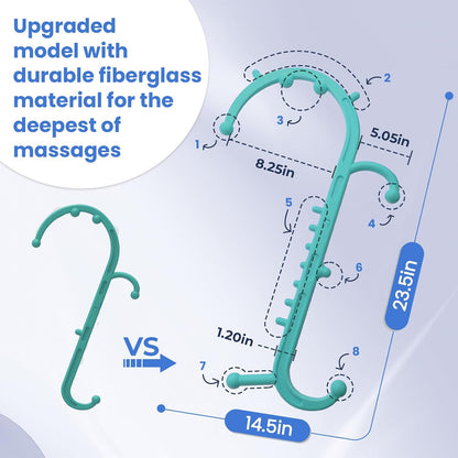 Ranarose Deep Tissue Back & Neck Massager for Body Muscle Pain Relief | Trigger Point Massage Tool for Full Body, Shoulders, Legs, Muscle Knot Remover, for Self-Massage, Pressure Point Massage Tool