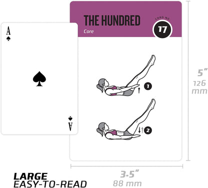 NewMe Fitness Pilates Workout Cards, Fitness Deck for Women and Men