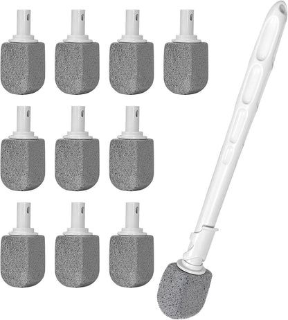 Upgrade Pumice Stone Toilet Bowl Cleaner for Hard Water Ring & Stains | Removes hard water rings, calcium buildup & rust stains from toilet bowls without scratching porcelain.
