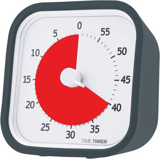 TIME TIMER 60 Minute MOD Education Edition ⁠— Visual Timer with Desktop Software for Kids Classroom Learning, Teachers Desk Clock, Study Tool and Office Meetings with Silent Operation (Charcoal)