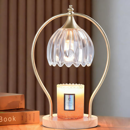 GOODBUY Candle Warmer Lamp with Timer Dimmable: Electric Candle Warmer Birthday Gifts for Women Mom - Candle Lamp Warmer House Warming Gifts New Home Decor - Wax Warmer for Jar Candles with 2 Bulbs