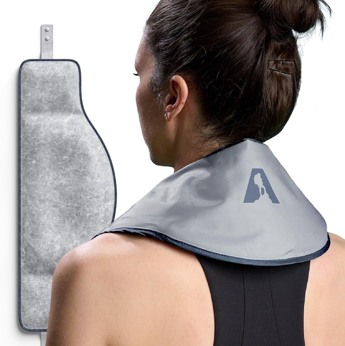 Flexible Neck Ice Pack Wrap, Soft Gel Ice Pack for Pain Relief, Hands-Free, Cervical Recovery (8" x 23") - Purple