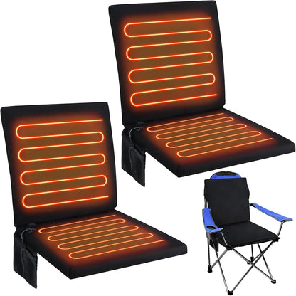 Thyle Portable Heated Seat Cushion for Bleachers Foldable Heating Cushion 3 Mode Adjustable Heated Stadium Chair Bleacher Seat for Bleachers Indoor, Power Bank Not Included