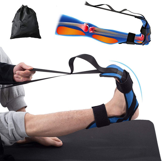 Stretching Strap, Fitness Yoga Stretch Strap with 7 Loops, Foot and Calf Stretcher Ankle Stretch Bands, Improve Strength Relieve Pain for Plantar Fasciitis Achilles Tendonitis Heel Spurs Drop Foot