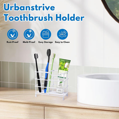 Electric Toothbrush Holders for Bathrooms 304 Stainless Steel Quick Drying | Upgrade Heavy Duty Sturdy Durable Toothpaste Holder Bathroom Organizer Storage Decor Accessories Tooth Brush Holder Caddy