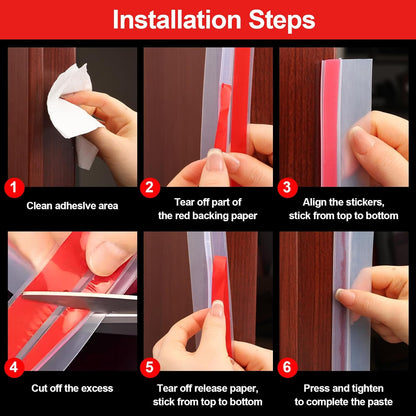 2" W x 20Ft T-Shaped Silicone Weather Stripping Seal for Door Frame | Door Seal Tape for Doors and Windows, Door Draft Seal for Energy Saving, Blocks Cold Drafts and Reduces Noise