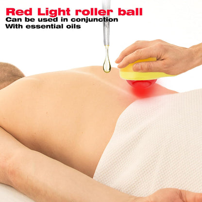 Red Light Vibrating Massage Ball - Handheld Trigger Point Tool for Deep Tissue Massage and Myofascial Release, Portable Massager for All Over the Body (Avocado)