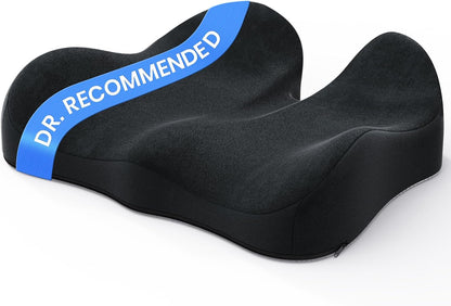 Benazcap Seat Cushion - Memory Foam Car Seat Pad - Sciatica & Lower Back Pain Relief - Car Seat Cushions for Driving - Road Trip Essentials for Drivers, Green