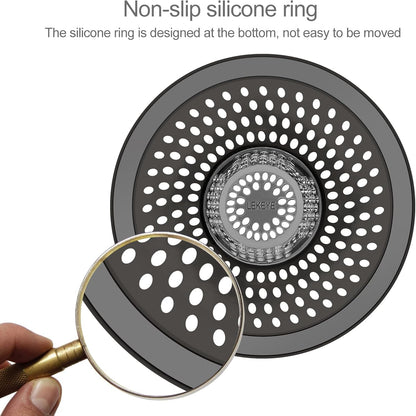 LEKEYE Drain Hair Catcher/Bathtub Shower Drain Hair Trap/Strainer Stainless Steel Drain Protector(Patented Product) | Stainless Steel