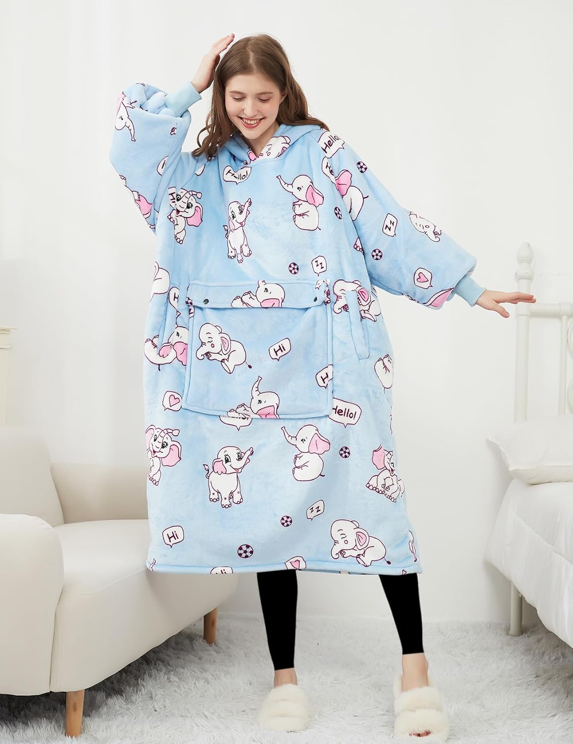 Wearable Blanket Hoodie for Adults With Pocket Strawberry Hoodie | Sherpa, Fuzzy Blanket Hoodie, Oversized Sweatshirt Blanket, Kangaroo Pouch, Cute Birthday Gifts for Sister, Cute Stuff