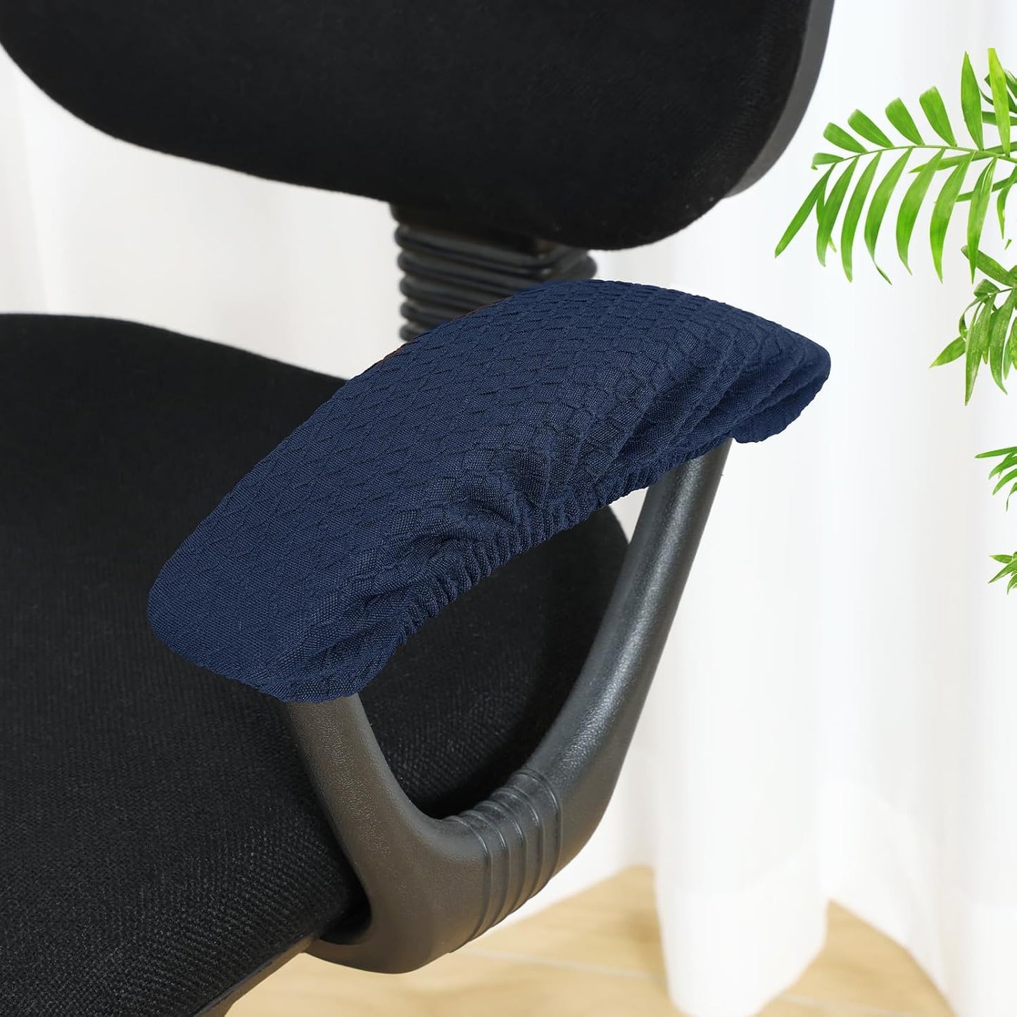 Smiry Office Computer Chair Armrest Covers, 2PCs Anti-dust Arm Rest Pad | Removable Washable Desk Chair Arm Pad Covers, Grey