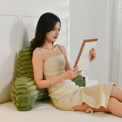 Large Reading Pillow for Adults, Back Support Pillow for Sitting Up in Bed with Arms, Couch for Lounging Bedrest, Pink