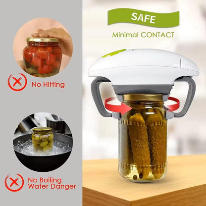 One-Touch Automatic Electric Jar Opener – Hands Free Smooth Edge Kitchen Can Opener Higher Torque & Strong High Quality