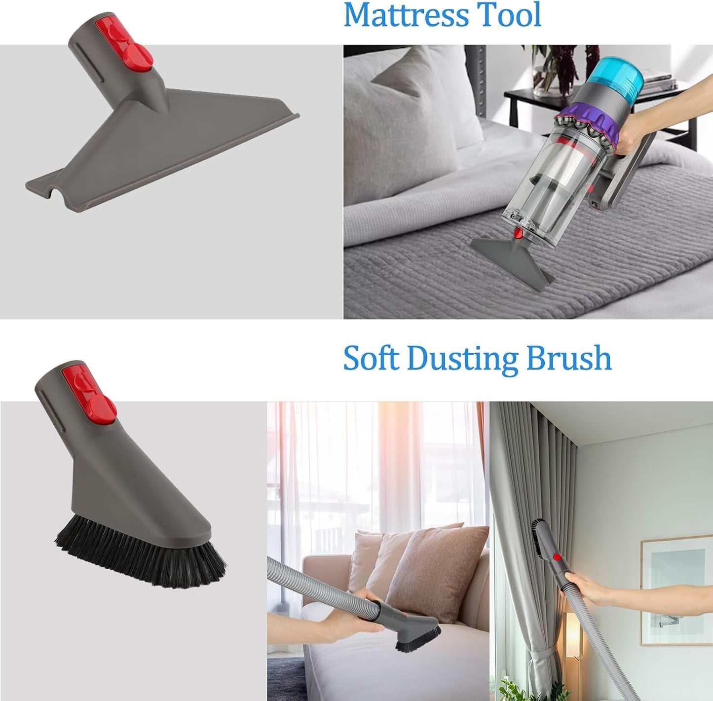 Dryer Vent Lint Vacuum Atttachments and Crevice Tool for Dyson | Gen 5 V15 V15s V12 V11 V10 V9 V8 V7 Detect Outsize Slim Absolute Cyclone Vacuum Dryer Lint Flexible Remove Tool Cleaner Kit