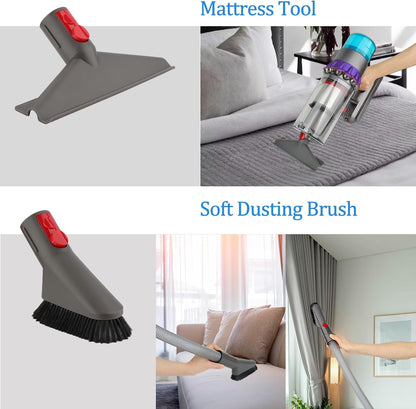 Dryer Vent Lint Vacuum Atttachments and Crevice Tool for Dyson | Gen 5 V15 V15s V12 V11 V10 V9 V8 V7 Detect Outsize Slim Absolute Cyclone Vacuum Dryer Lint Flexible Remove Tool Cleaner Kit
