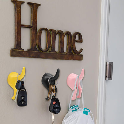 5 Pack Wall Coat Hooks, Cute Decorative Mounted Leash Holder Hangers, Dog Butt Wall Peg for Coat, Hat, Towel, Bag, Key, Plastic Bathroom Rustic Decor - Perfect for Dog Lovers Gifts
