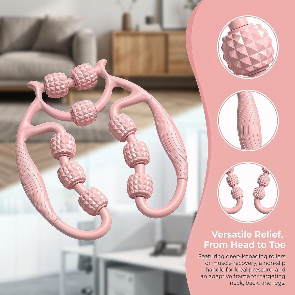 Full Body Massage Tool, Pink, 25cm Length