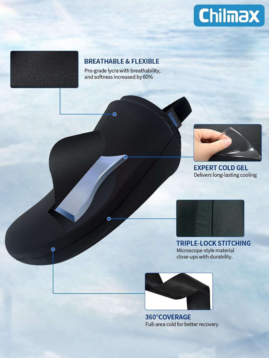 Foot Toes Ice Pack Wrap for Broken Toe & Bunion Pain,Reusable Forefoot Cold & Heat Pack for Surgery Recovery,Gout,Injuries,Swelling,Neuropathy Relief,Best Toe Gel Ice Socks Sleeve with Strap