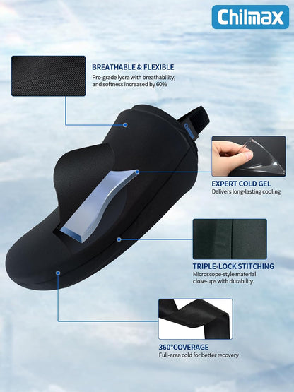 Foot Toes Ice Pack Wrap for Broken Toe & Bunion Pain,Reusable Forefoot Cold & Heat Pack for Surgery Recovery,Gout,Injuries,Swelling,Neuropathy Relief,Best Toe Gel Ice Socks Sleeve with Strap