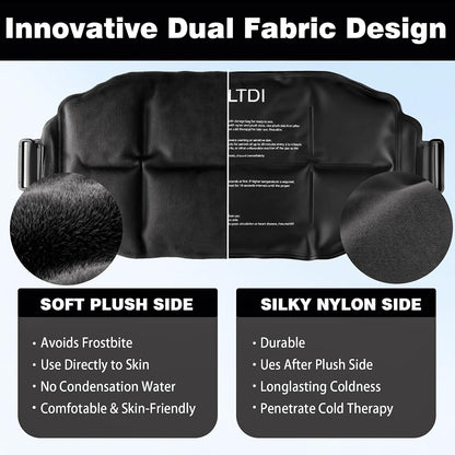 Ice Packs Soft Flexible Gel Pack for Injuries Reusable Cold Hot Therapy for Shoulder Knee Back Elbow Leg Hip Arm for Muscle Relief & Recovery 17.5'' x 9.5'' Navy Blue
