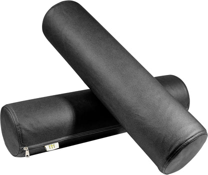 2 Pack Neck Roll Pillow, High-Density Foam Cylinder Bolster Pillow for Neck, Back & Lumbar Support, Ergonomic Round Pillow for Side Sleepers, Sleeping, Removable Washable Cover (7.9''x23.6'' Orange)