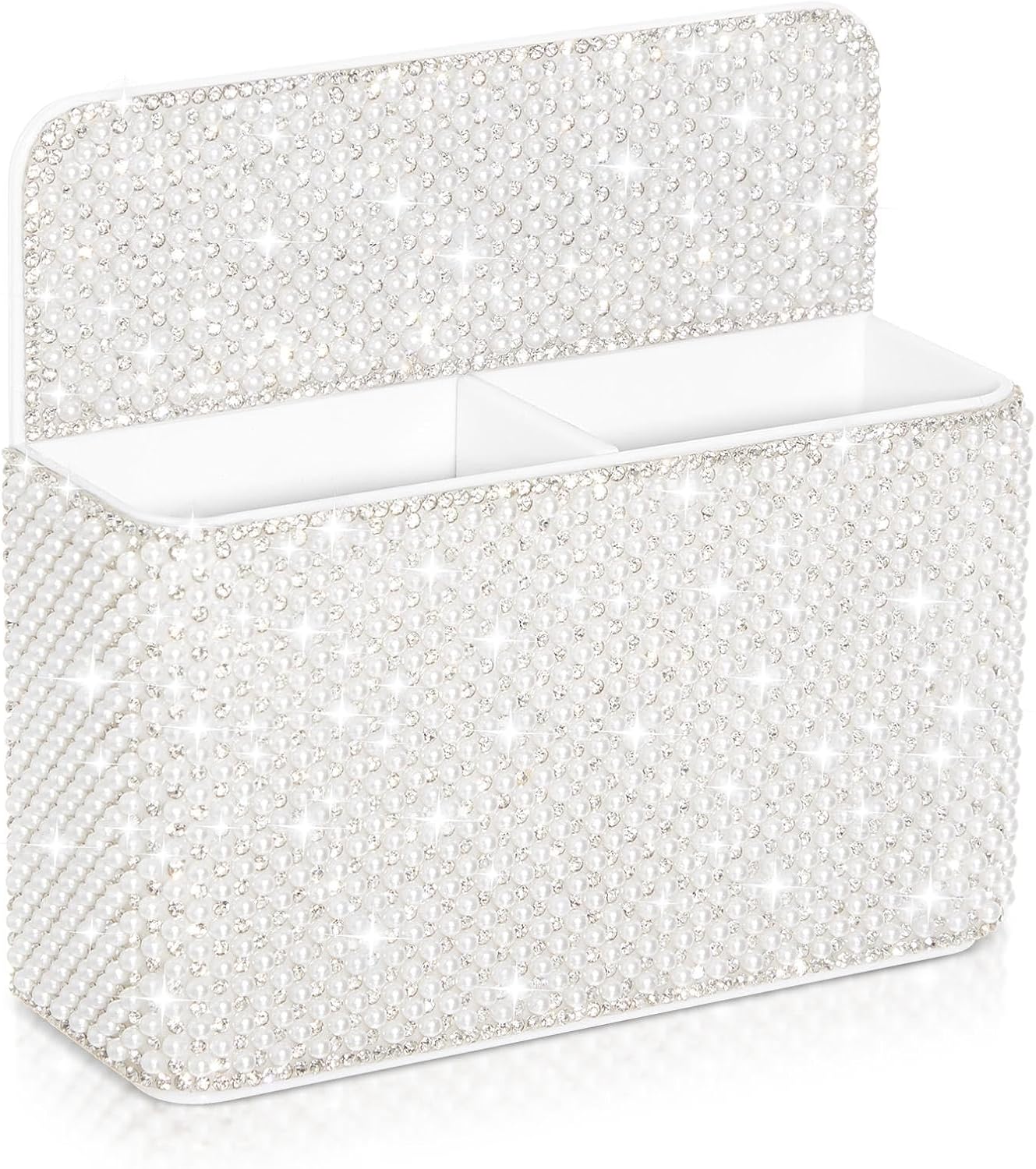 MotiMind Purple Locker Accessories for Girls, Bling Magnetic Pen Holder for Refrigerator, Back to School Rhinestone Marker Holder for Locker, Sparkly Gift for Student (Medium,Rhinestone)