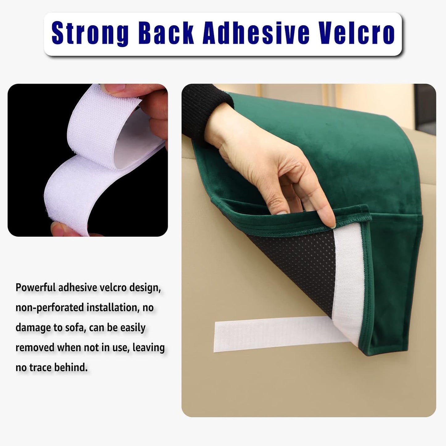 Adjustable Headrest Pillow for Recliners and Armchairs - Non-Slip Velvet Cushion for Neck Support and Pain Relief (Gray)