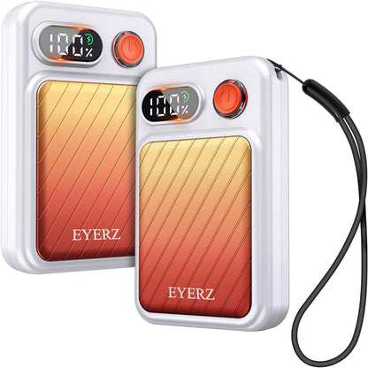 Electric Hand Warmers Rechargeable 2 Pack, Magnetic AI Hand Warmers with LED Display & 4 Levels, Portable Pocket Heater, Gifts for Christmas, Camping, Golf, Raynauds, Hunting, Women & Men