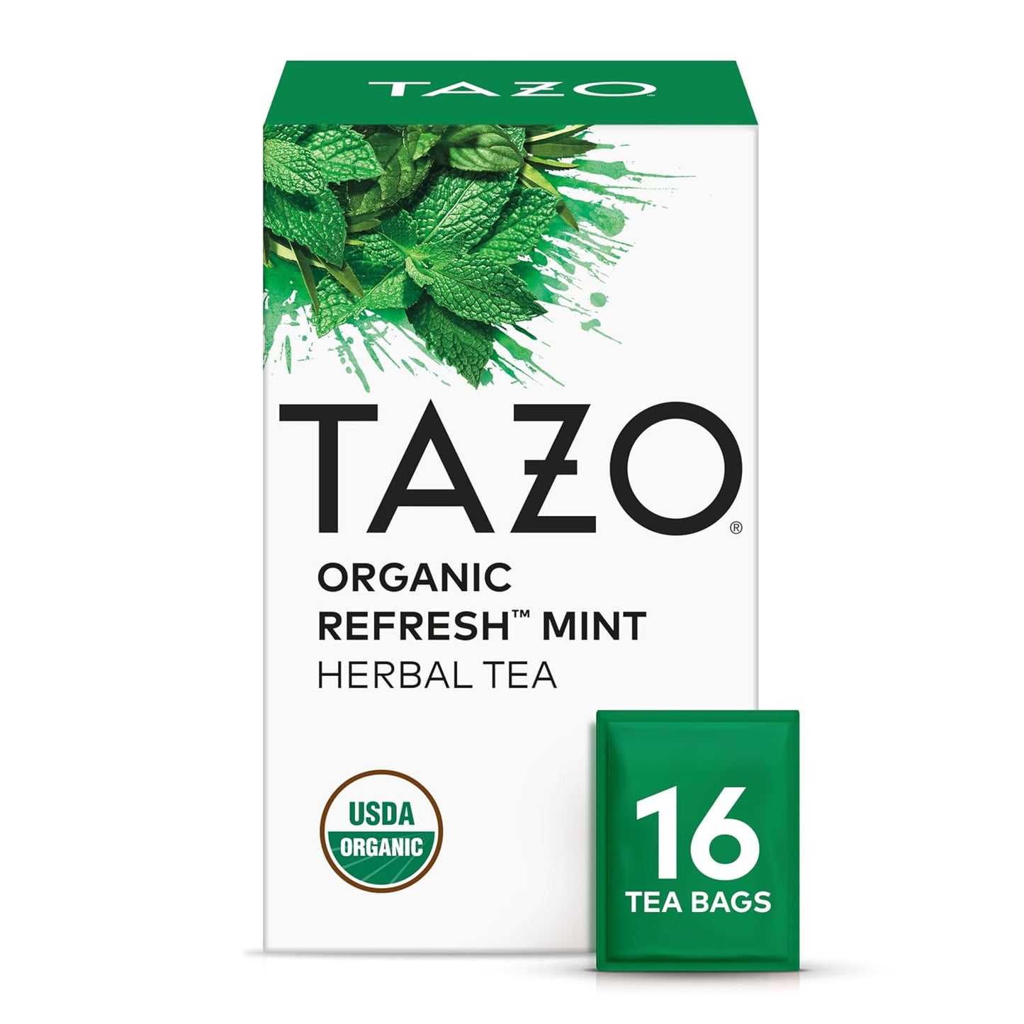 TAZO Calm Chamomile Herbal Tea 6-Pack with Hibiscus Flowers, Spearmint, Rose Petals, Lemongrass and Peppermint - 96 Caffeine Free Tea Bags for Relaxing Bedtime Soothing