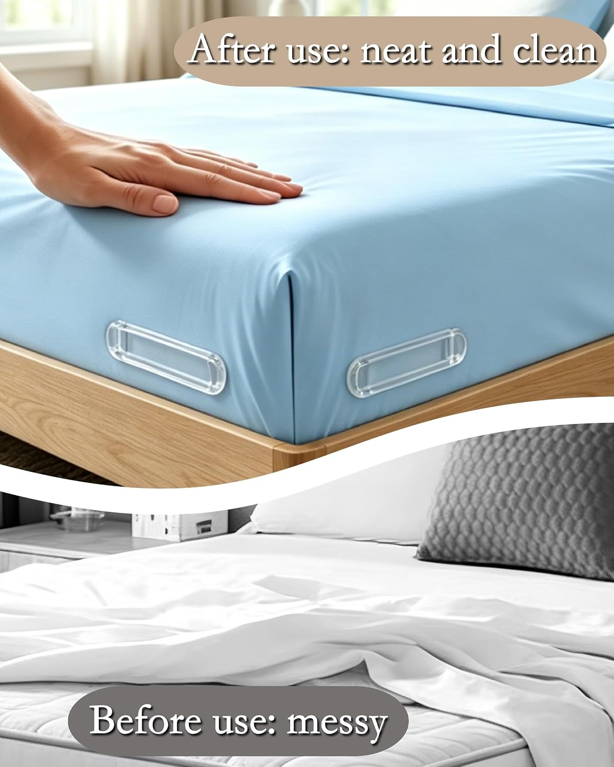 Bed Sheet Grippers 4pc Upgrade for Corners,NonSlip Heavy Duty Sheet Holders