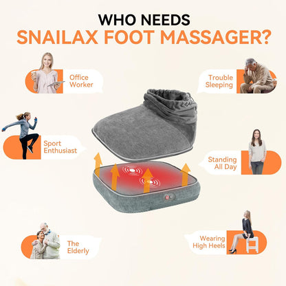 Snailax Shiatsu Foot Massager with Heat, Foot Warmer with Removable Cover
