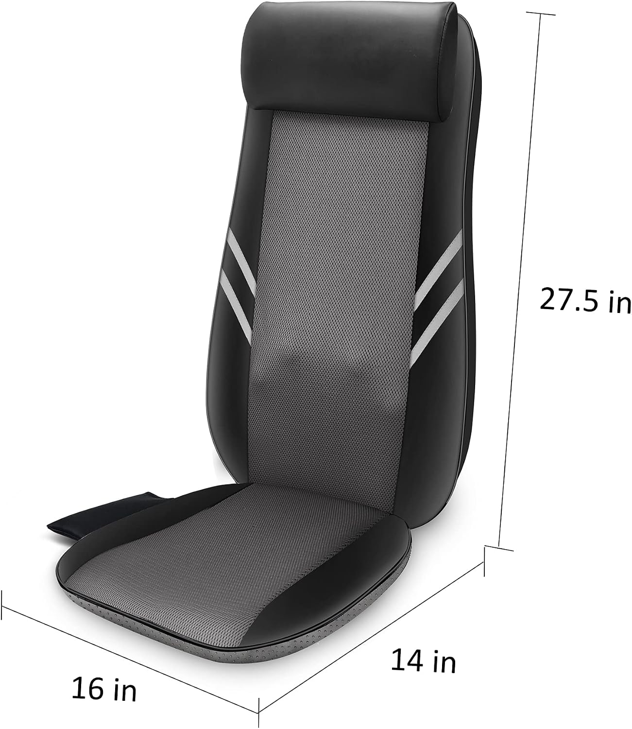 Snailax Shiatsu Back Massager with Heat, Deep Kneading Massage Chair Pad for Neck, Shoulders, Full Back & Waist, Adjustable Roller Massage Seat Cushion for Home Office, Pain Relief, Gift for Men Women