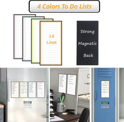 JJPRO Magnetic Dry Erase Chore Chart Set for Fridge-Used for Multiple Kids-One Chore Chart and Two Bonus Dry Erase Pad/Grocery Boards-Behavior Chart for Multiple Kids