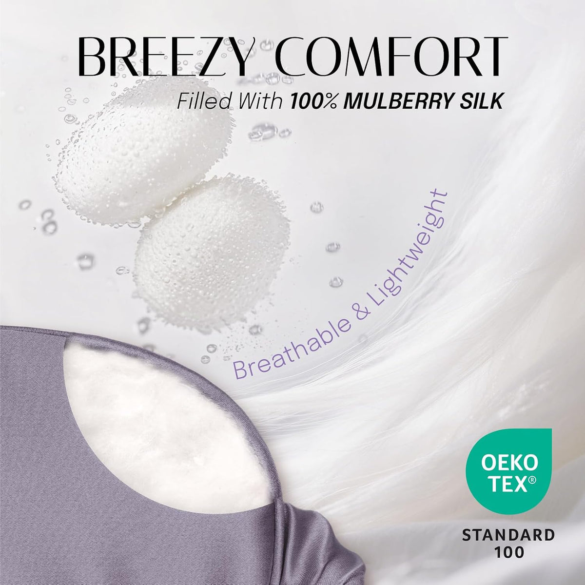 OLESILK 100% Mulberry Silk Sleep Mask for Women - Zero-Pressure Blackout