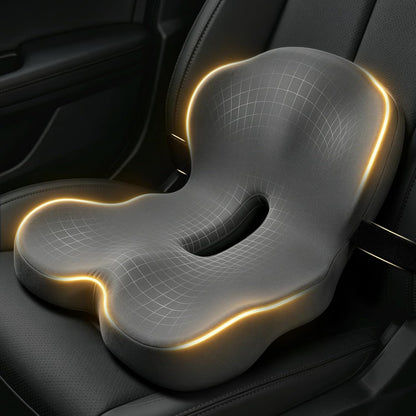Ergonomic L-Shaped Memory Foam Seat Cushion & Lumbar Support