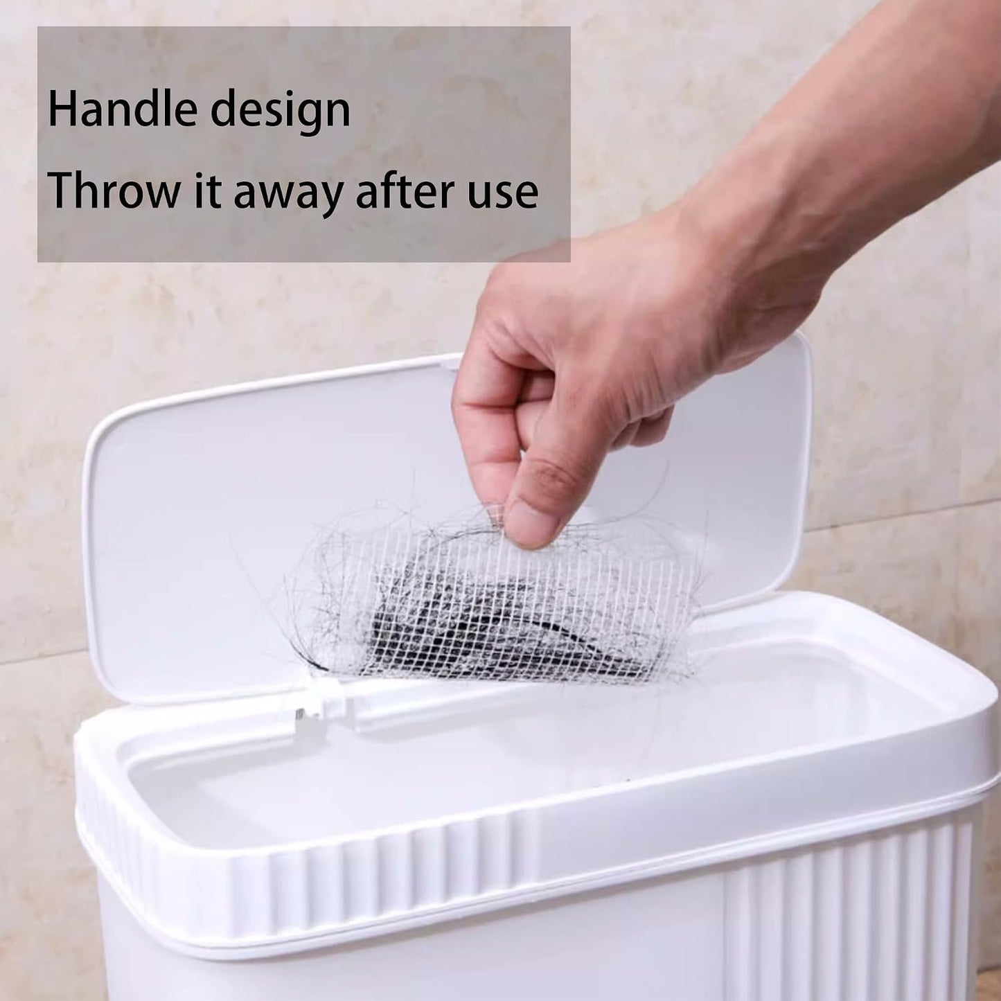 PRIMSOPH 4 Inch 30pcs Disposable Shower Drain Hair Catcher Mesh Stickers Floor Drain Sticker Disposable Drain Filter Hair Trap Sticker