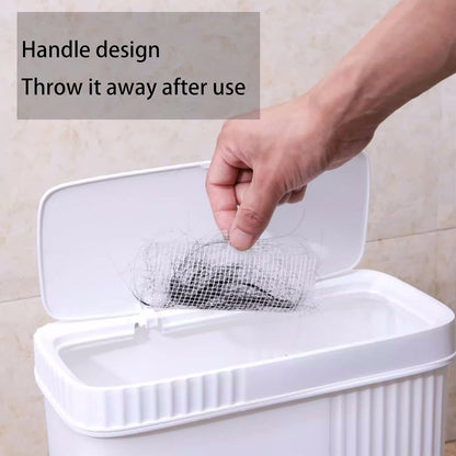 PRIMSOPH 4 Inch 30pcs Disposable Shower Drain Hair Catcher Mesh Stickers Floor Drain Sticker Disposable Drain Filter Hair Trap Sticker