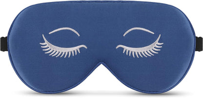 ALASKA BEAR Wraparound Style Organic Cotton Eye Mask with Padded Nose, Big Wide Headband and Large Coverage Ear Muff Sleeping Mask with Bottom Flap for Full Blackout, Dark Grey