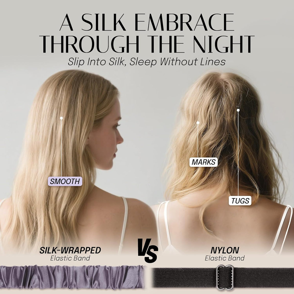 OLESILK 100% Mulberry Silk Sleep Mask for Women - Zero-Pressure Blackout