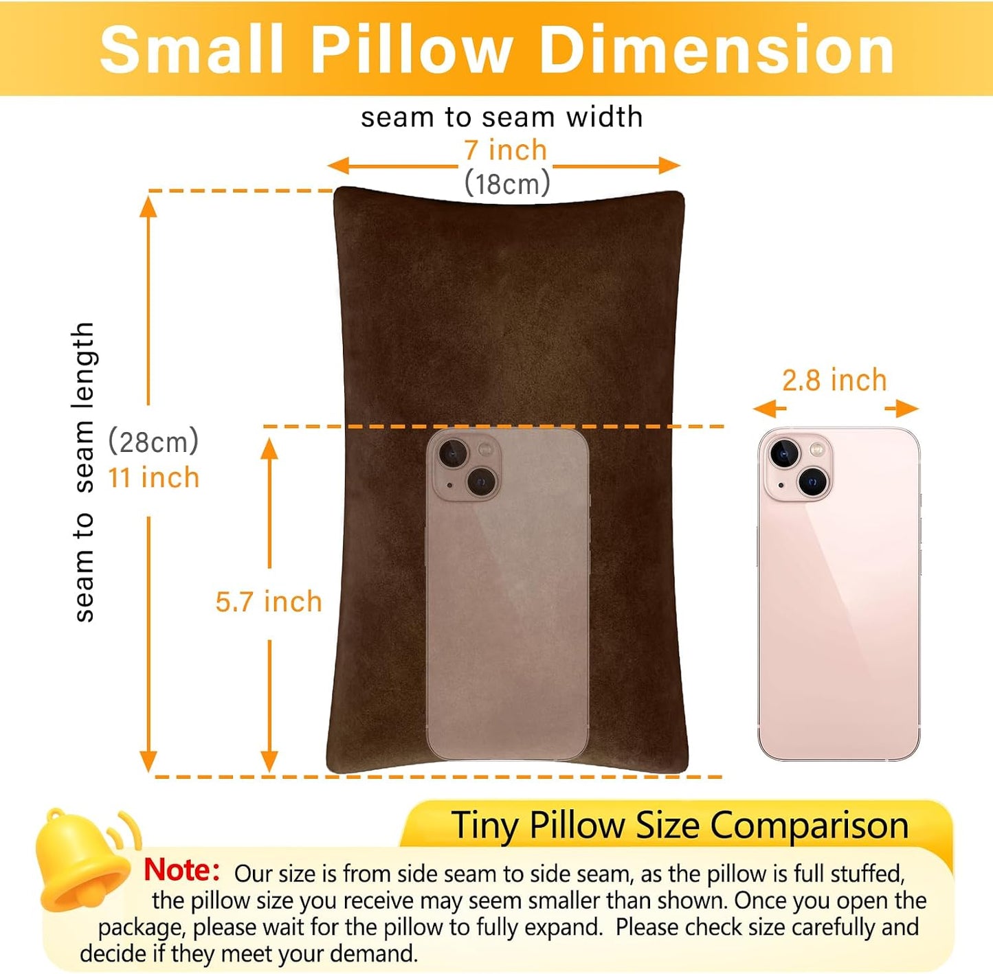 1 MIDDLE ONE 2 Pack Small Pillow, Memory Foam Mini Pillow 11 X 7 Inches for Travel, Sleeping, Nap and Neck, Knee, Lumbar Support, Tiny Cushion for Pet, Dogs (Grey)